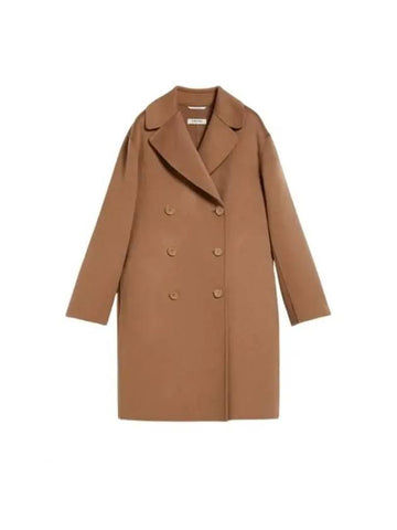 Women's Carby Wool Double Coat Camel - MAX MARA - BALAAN.