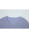 100% Wool V Neck Sleeve Sweater LavenderC3KPO75LA - CALLAITE - BALAAN 5