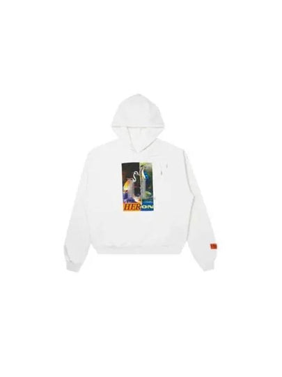 Split Graphic Printing Hoodie White - HERON PRESTON - BALAAN 2