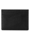 Embossed Leather Card Wallet Black - SAINT LAURENT - BALAAN 4