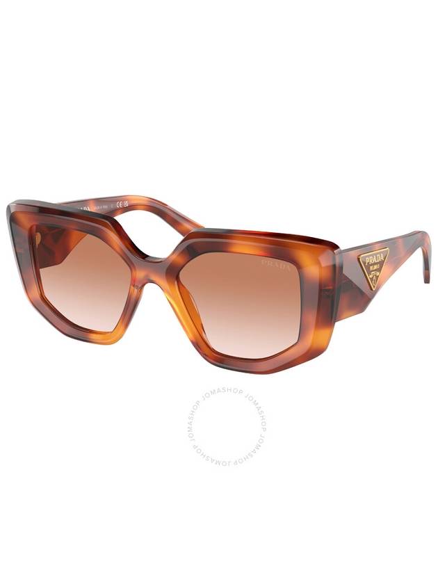 Prada Brown Gradient Irregular Ladies Sunglasses PR 14ZS 18R70E 50 - PRADA - BALAAN 1