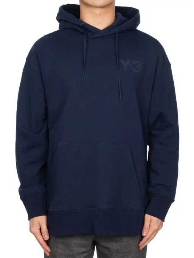 Classic Chest Logo Cotton Hoodie Navy - Y-3 - BALAAN 3