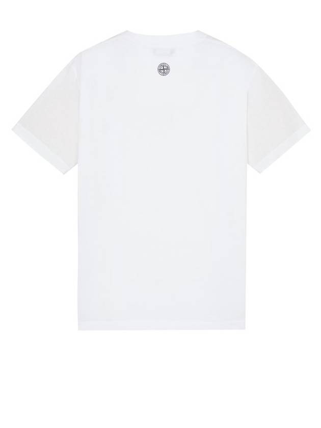 Institutional Two Print Short Sleeve T-Shirt White - STONE ISLAND - BALAAN 4