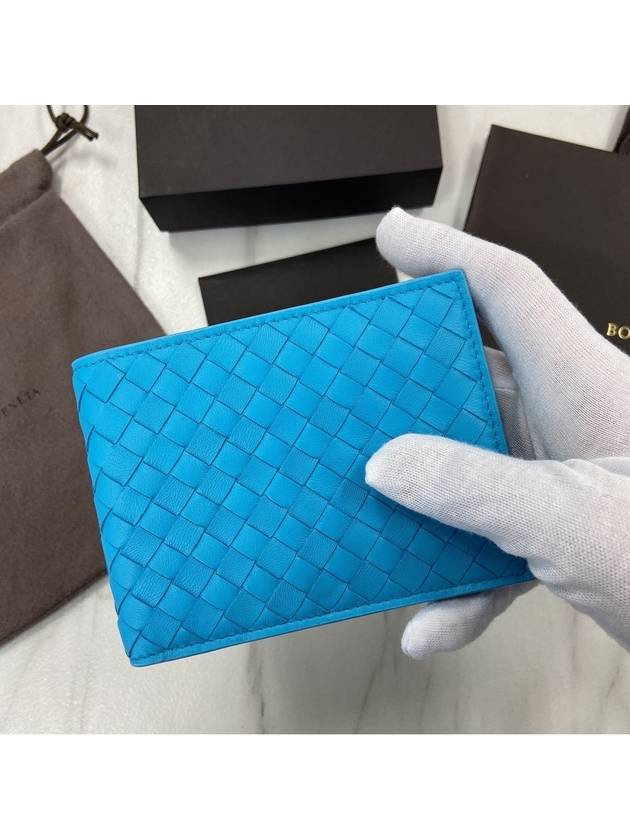 wide halfwallet sky blue - BOTTEGA VENETA - BALAAN.