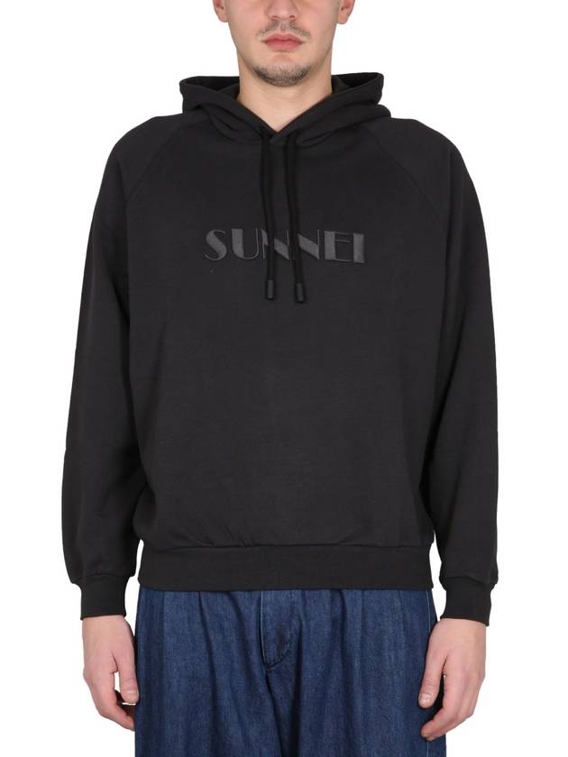 Embroidered Logo Hoodie Black - SUNNEI - BALAAN 2