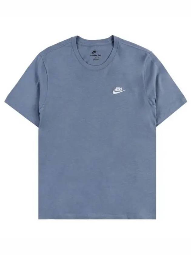 Sportswear Club Short Sleeve T-Shirt Blue - NIKE - BALAAN 2