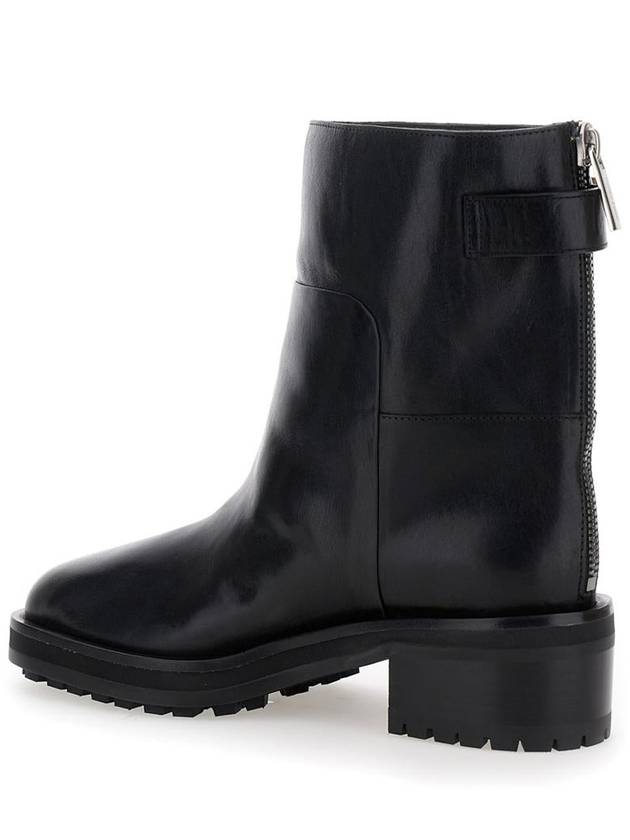 'Brooklyn' Black Ankle Boots With Buckle In Smooth Leather Woman - JIMMY CHOO - BALAAN 3