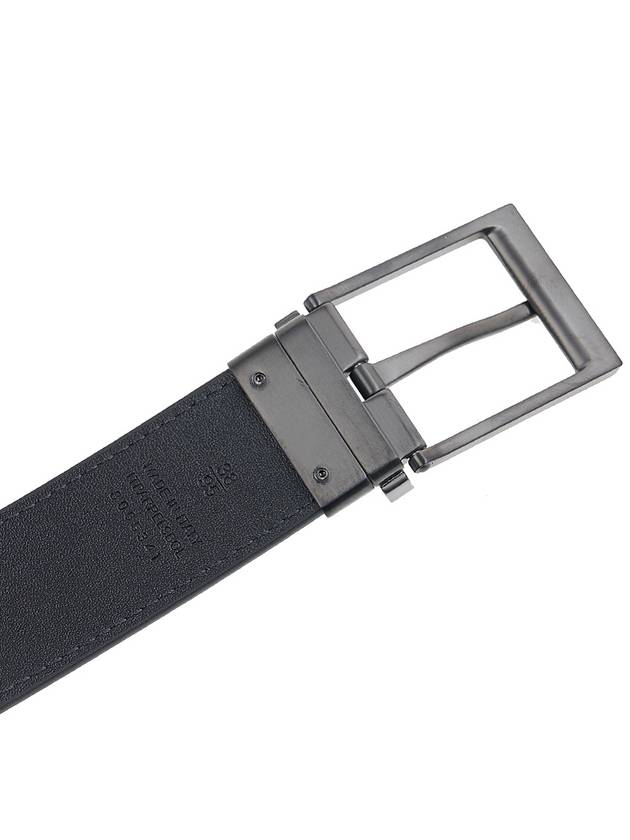 Plaid Motif Leather Belt Grey - BURBERRY - BALAAN 8