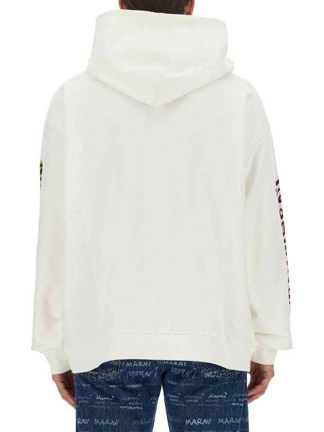 Graffiti Logo Printing Hoodie White - MARNI - BALAAN 4