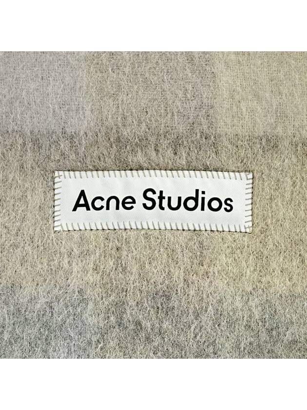 Check Mohair Muffler Vanilla Beige Lavender - ACNE STUDIOS - BALAAN 4