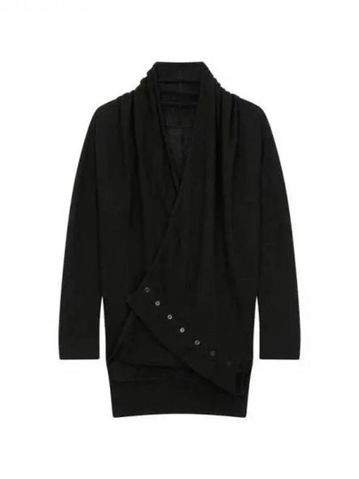 FEMME Easy Wool Button Hem Cardigan Black 271119 - YOHJI YAMAMOTO - BALAAN 1