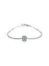 Una Octagon Cut Bangle Bracelet Blue Silver - SWAROVSKI - BALAAN 2