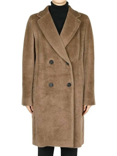 Women's Roseto Alpaca Wool Double Coat Camel - MAX MARA - BALAAN 1