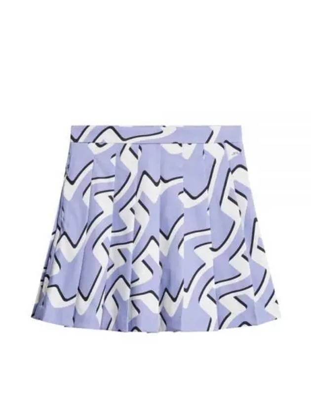 Women's Adina Print Pleated Skirt Purple - J.LINDEBERG - BALAAN 2