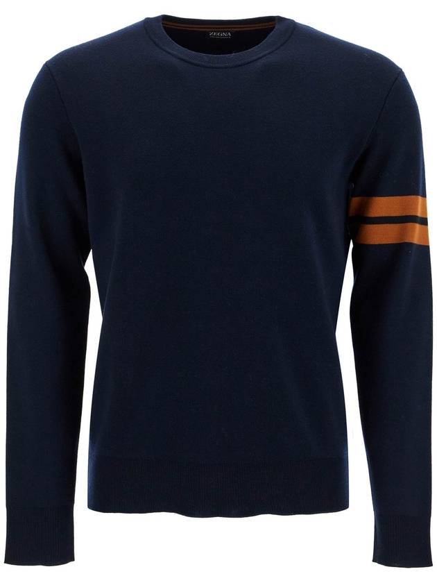 wool pullover with intars - ERMENEGILDO ZEGNA - BALAAN 1