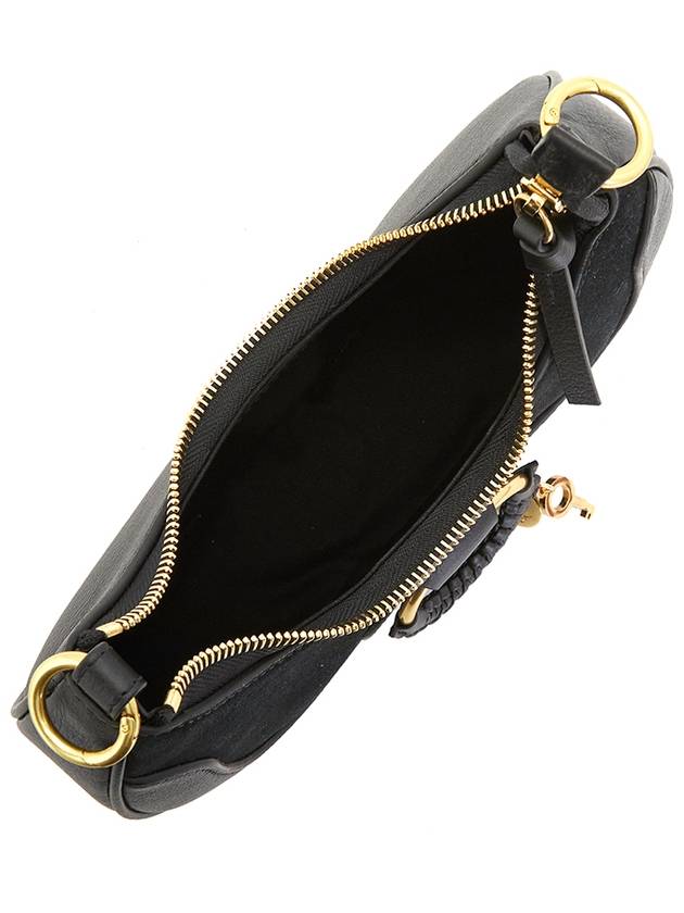 Hana Half Moon Leather Shoulder Bag Black - CHLOE - BALAAN 6