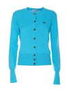 Logo Patch Cardigan Blue - VIVIENNE WESTWOOD - BALAAN 2