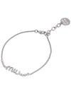 Crystal Charm Logo Bracelet Silver - MIU MIU - BALAAN 10