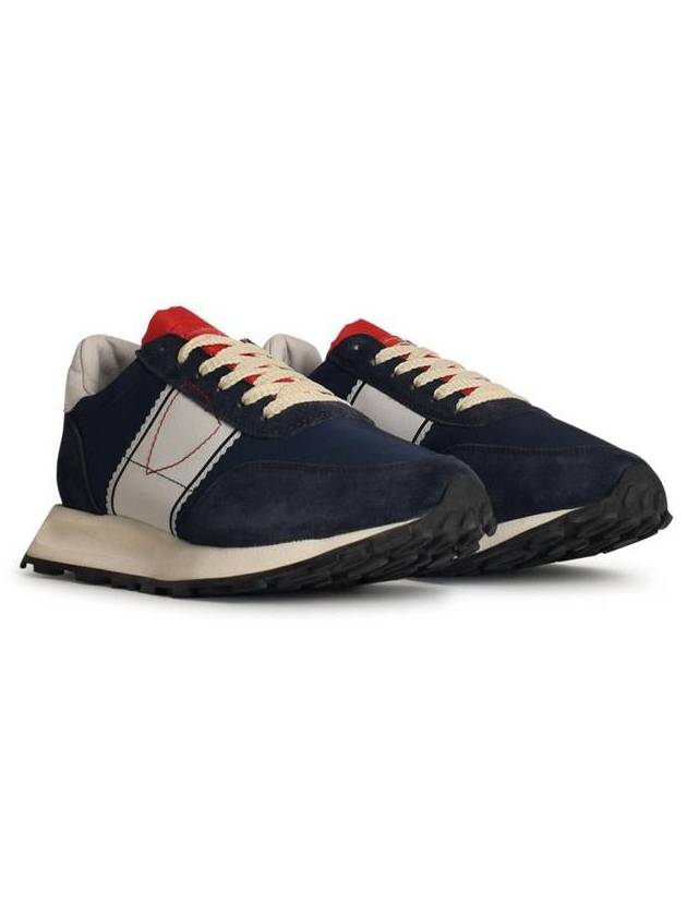 Paneled lace up running low top sneakers blue - PHILIPPE MODEL - BALAAN 3