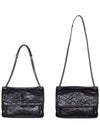 Nikki Medium Krinkle Vintage Leather Shoulder Bag Black - SAINT LAURENT - BALAAN 6