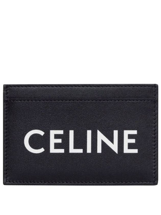 Lettering Logo Printing Card Wallet Black - CELINE - BALAAN 2