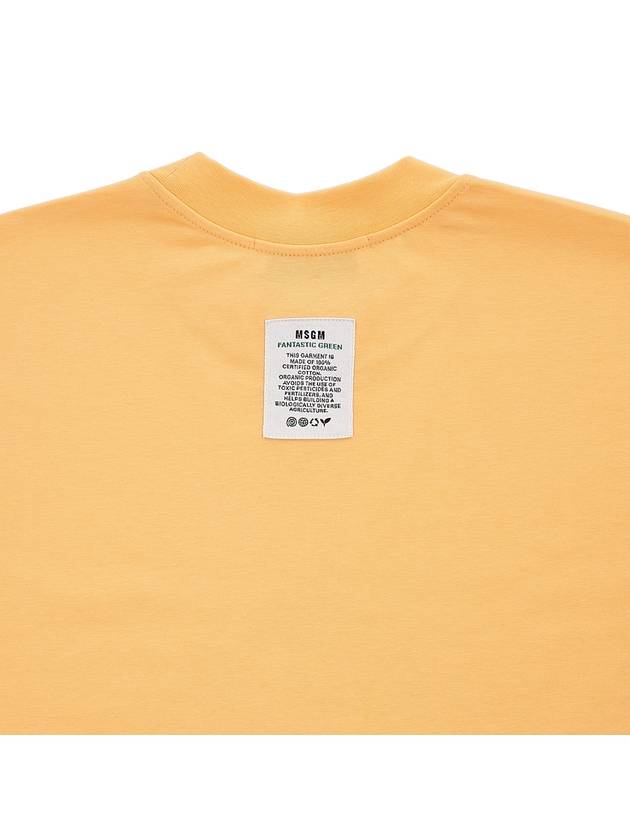 Fantastic Green Sustainable Cotton Short Sleeve T-Shirt Orange - MSGM - BALAAN 9