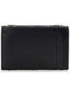 Gaby Flap Quilted Leather Card Wallet Black - SAINT LAURENT - BALAAN 4