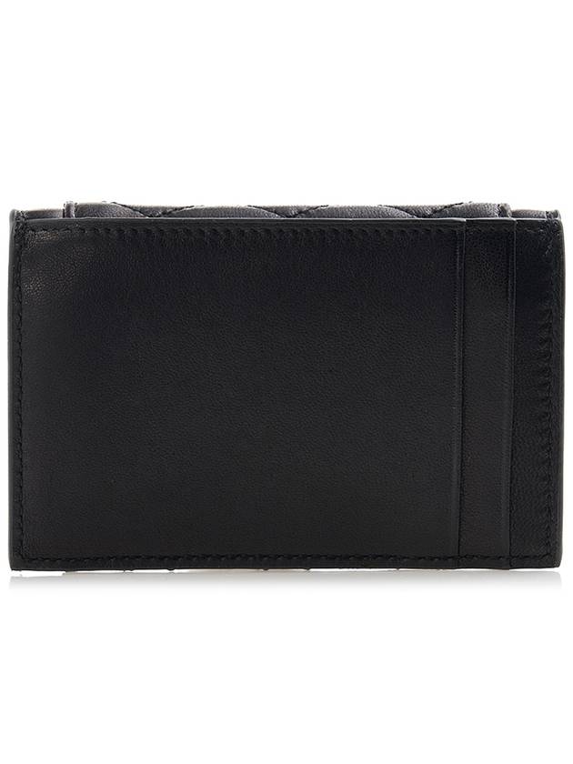 Gaby Flap Quilted Leather Card Wallet Black - SAINT LAURENT - BALAAN 4