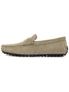 Men's City Gomino Suede Driving Shoes Beige - TOD'S - BALAAN 5