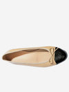 Two Tone Lambskin Ballerina Beige Black - CHANEL - BALAAN 3