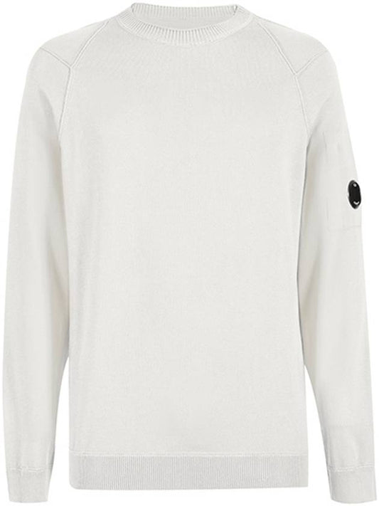 Men's Lens Wappen Long Sleeve Knit Top White - CP COMPANY - BALAAN 2