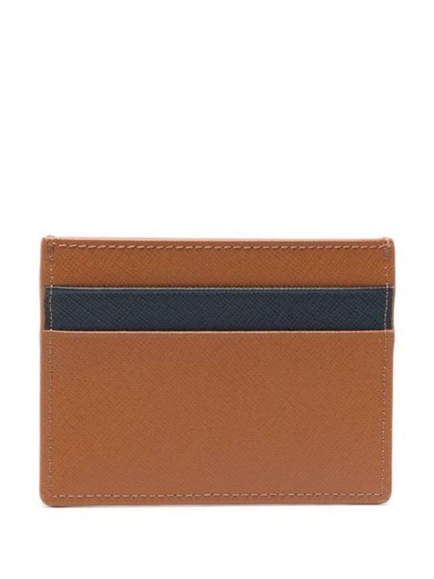 Debossed Logo Leather Card Wallet Brown - MARNI - BALAAN 3