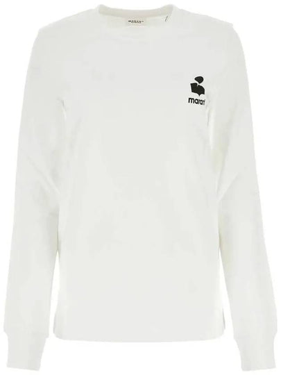 Women's Gabby Logo Print Long Sleeve T-Shirt White - ISABEL MARANT - BALAAN 2