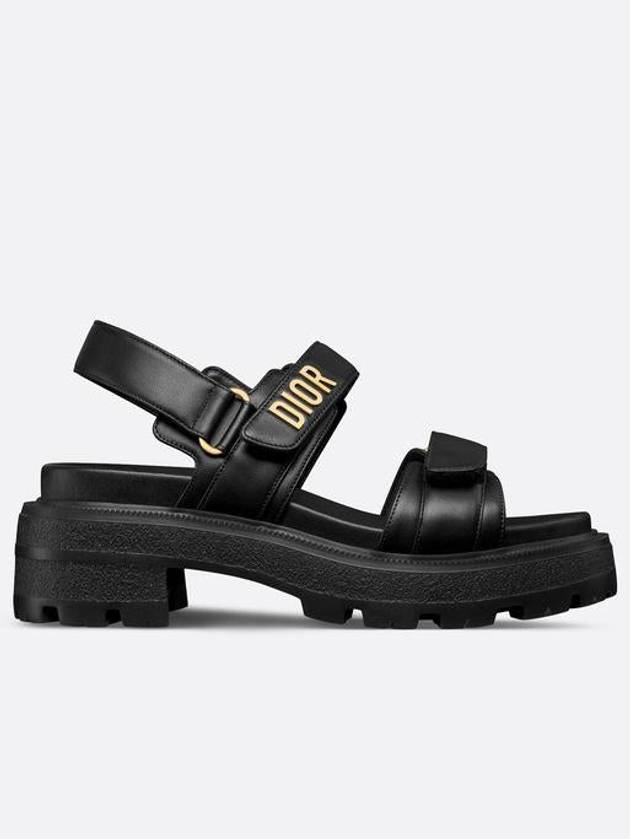 Dioract Platform Lambskin Sandals Black - DIOR - BALAAN 3