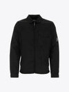 Nylon Double Weave Zipped Over Long Sleeve Shirt Black - CP COMPANY - BALAAN 2