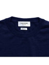 4 Bar Armband Classic Merino Wool Knit Top Navy - THOM BROWNE - BALAAN 4