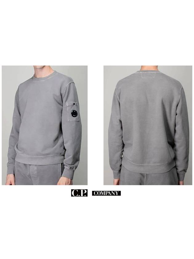 Lens Crew Neck Sweatshirt Gray 13CMSS008A 006372G 939 - CP COMPANY - BALAAN 3