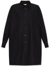 Women's Cotton Shirt Midi Dress Black - MARNI - BALAAN 1