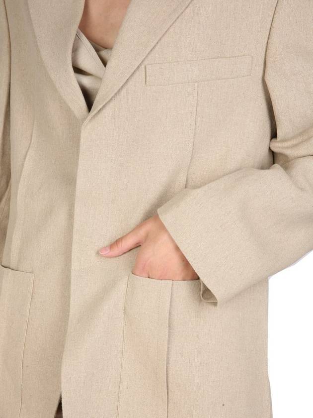 Women's La Veste D'homme Boxy Blazer Jacket Beige - JACQUEMUS - BALAAN 5