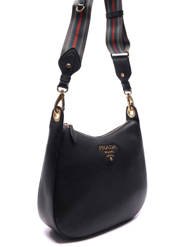 Vitello Phoenix Shoulder Bag Black - PRADA - BALAAN 4