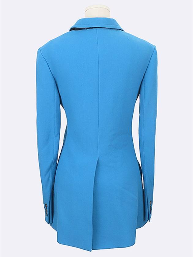 Blue green color three button women s jacket - MIU MIU - BALAAN 3