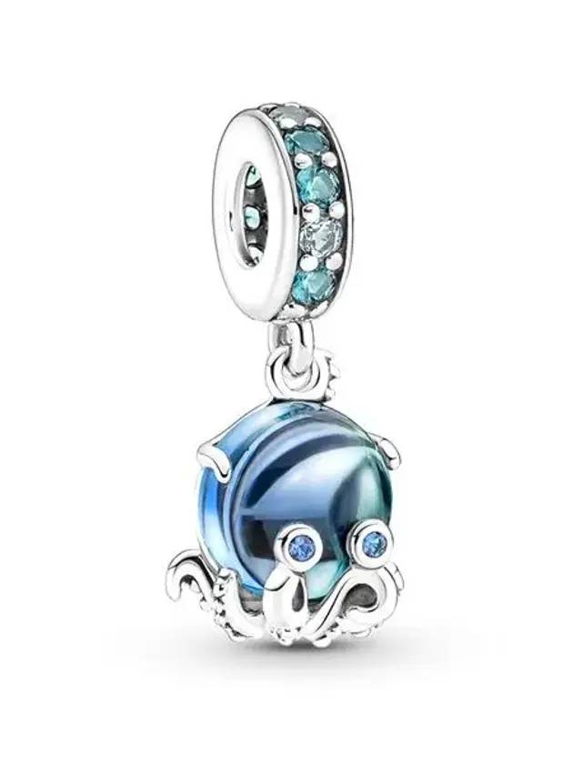 Murano Glass Cute Octopus Charm Silver - PANDORA - BALAAN 1