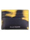 6 Slot Card Wallet Black Yellow - ALEXANDER MCQUEEN - BALAAN 1