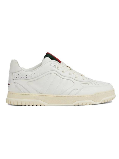 Re Web Leather Low Top Sneakers White - GUCCI - BALAAN 1