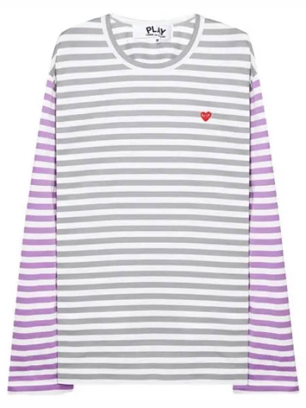 Red Heart Waffen Striped Bicolor Long Sleeve T Shirt Men s - COMME DES GARCONS - BALAAN 1