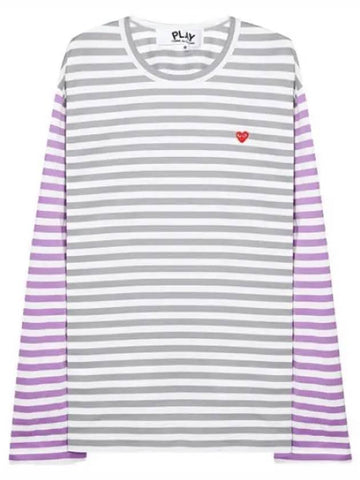 Red Heart Waffen Striped Bicolor Long Sleeve T Shirt Men s - COMME DES GARCONS - BALAAN 1