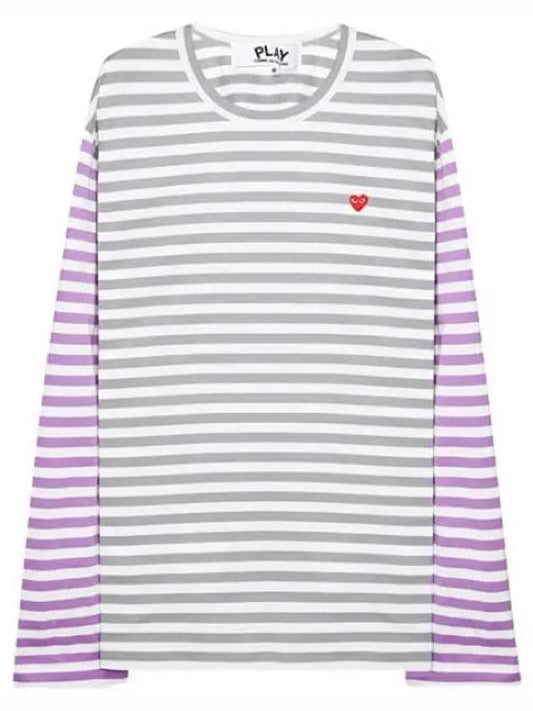 Red Heart Waffen Striped Bicolor Long Sleeve T Shirt Men s - COMME DES GARCONS - BALAAN 1