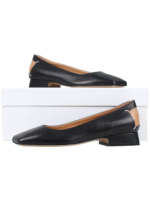 4 Stitches Square Toe Flat Black - MAISON MARGIELA - BALAAN 11