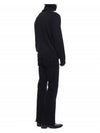 De Cour Embroidered Logo Extra Fine Merino Wool Turtleneck Black - AMI - BALAAN 7