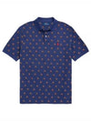 Pony Print All Over Polo Shirt Navy - POLO RALPH LAUREN - BALAAN 2